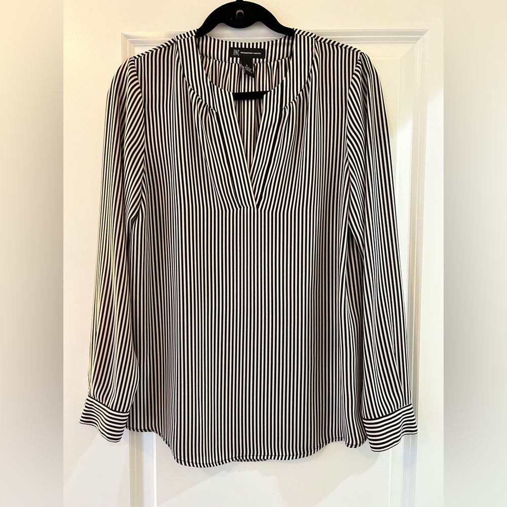 INC International Concepts Classic Striped Blouse